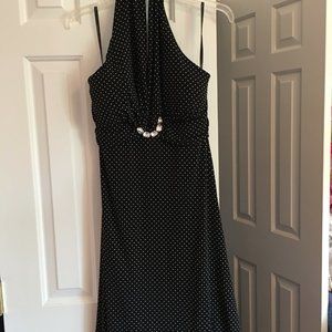 B/W Polka Dot Halter Dress